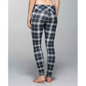 Lululemon Wunder Under Pant Varsity Plaid Printed Ghost Deep Coal 8